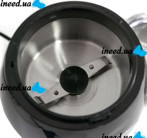 Electric coffee grinder Domotec MS-1107 150W rotary grinder of coffee beans, nuts and spices, manual kitchen coffee mill MS1107 Grey