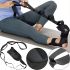 Удлиненный нейлоновый ремень Safe Stretch GS-3990 с 8 петлями для растяжки и фиксатором для ноги, Тренажер резинка 8 петель для разной нагрузки