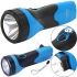 Handheld Rechargeable Flashlight Wimpex WX-209 1LED up to 25 meters with Extendable Plug, Pocket Flashlight KM-209 2 Modes with 220V Charging Blue