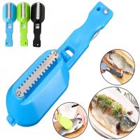 Ніж скребок для чищення луски риби Fish Scales Wiper Cleaning, Ручна рыбочистка з контейнером, ручний прилад для чищення риби з ножем для патрання