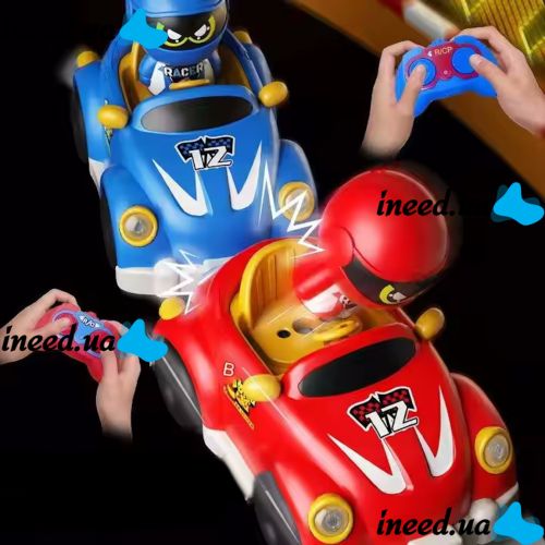 Набір дитячих машинок Bumper Car dodgem YJ-143 - 1 для картингу з катапультою і пультом ДУ, 2 Машинки автомобіля для трюків з дистанційним управлінням