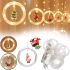 Внутрішня гірлянда штора Xmas фігурки в кільці 3 м 110 LED діодів WW, новорічна Світлодіодна тепла Біла гірлянда-Завіса на вікно 3МХ70СМ 220V