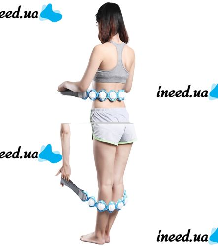 Роликовий масажер для шиї і спини Multi functional HX-8866 Massager Стрічковий масажер-стрічка massger thread Body Massage Roller Rope