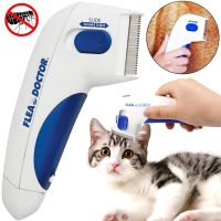 Електрична гребінець Flea Doctor для видалення бліх домашніх тварин, Щітка гребінь на батарейках для догляду та вичісування шерсті кішок і собак