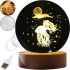 Хрустальный шар-ночник Медузы 3D Creative Visualization Lamp светодиодный LED ночник, прозрачный стеклянный шар светильник на аккумуляторе от USB