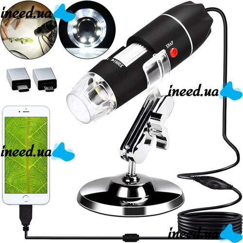 Цифровой электронный USB микроскоп Digital Microscop MT4096 3 в 1 1600X портативный трихоскоп с Led подсветкой для пайки и увеличения AND HA-153