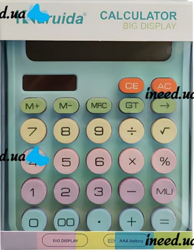 Electronic Desktop Calculator Karuida KK 2280 Anti-slip Calculator for Office with Fractions on Batteries and Solar Panel KK-2280