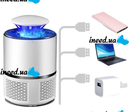 Електрична лампа приманка для комах Nova Mosquito Killer Lamp NV-818 5 Вт, USB Електрична пастка знищувач комарів і мошок