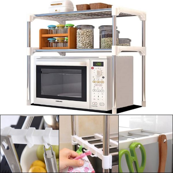 Shelf microwave rack Multifunctional storage rack NJ-452 desktop kitchen organizer for microwave oven, shelf organizer