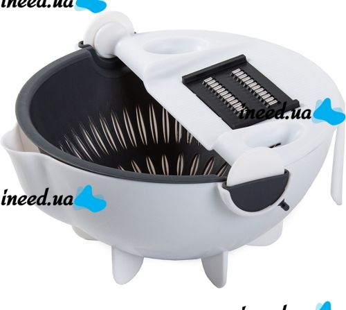 Vegetable Slicer Wet Basket Vegetable Cutter 9 in 1 set of nozzles for slicing vegetables and fruits, manual rotating grater-vegetable slicer multi-slicer with basket