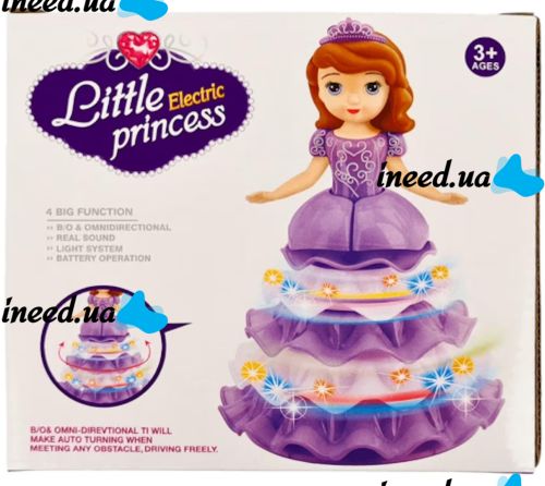 Танцююча інтерактивна лялька нічник Софі Dancing Angel Ice Princess LD - 159d з підсвічуванням, музична іграшка Софія принцеса від батарейок фіолетова