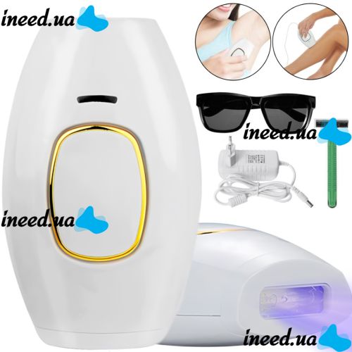 Лазерный фотоэпилятор Intense Pulse Light White IPL109 36 W домашний эпилятор с дисплеем, аппарат для удаления волос на лице и теле 600000 вспышек