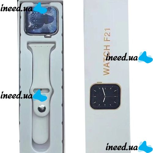 Smart Wrist Smart Watch F21 White Voice Call, Bluetooth Fitness and Health Functions with Wireless Charging IOS Android White