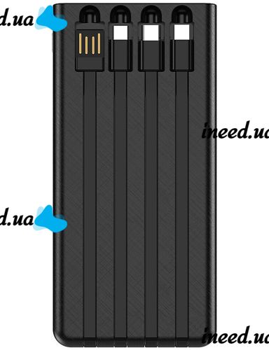 Portable Charger Power Bank Z-05 50000 mah with a set of 4 cables, External battery charging with Flashlight Type-C microUSB Lightning