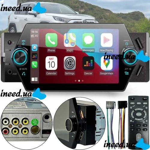 MP5 Pioneer PA455U 1Din Bluetooth Car Radio with 5" inch Display and Remote Control, PA-455U Car Radio with USB Android CarPlay in Car PA5055U