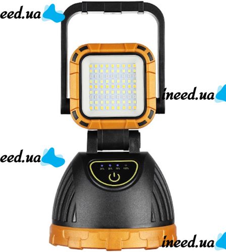 Аккумуляторный ручной LED фонарик лампа Solar Hi Sheen HS-8033 с солнечной панелью и ручкой 81COB, Переносной светодиодный фонарь Power Bank от USB