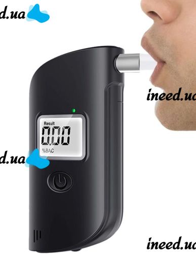 Кишеньковий алкотестер Breath Alcohol Tester MR689 з мундштуками і LCD дисплеєм, персональний алкометр дихання аналізатор спирту HA - 170 від батарейок