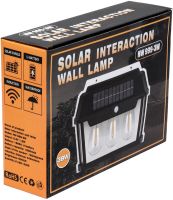 Вуличний настінний світильник Coba Solar Wall Lamp HW 999 - 3W акумуляторний підвісний ліхтар на сонячній батареї з датчиком руху 3 лампи 3 режими