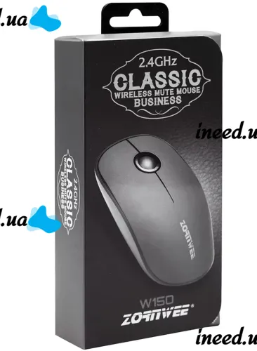 ZornWee W150 Grey Wireless Bluetooth Mouse for PC and Laptop, 2.4GHZ USB Bluetooth Gaming Computer Mouse for PC battery operated Grey