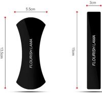 Car Silicone Holder Velcro Phone Stand Flourish Lama Black 2in1, Car Holder Pad for Car Dashboard Black