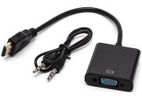 Конвертер HDMI на VGA універсальний відеокабель, адаптер перехідник для перетворення сигналу, аудіо вхід 3.5 mm Converter 1080P USB 34103