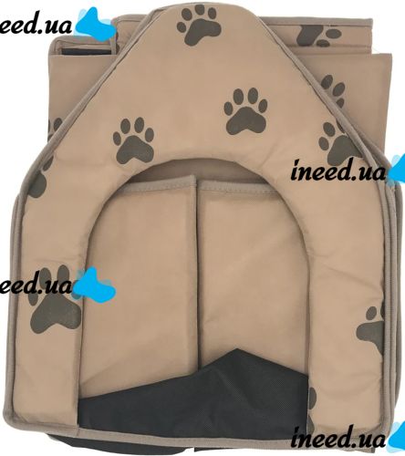 М'який будиночок для собак і кішок Portable Dog House портативна складна будка для домашніх тварин, розкладне спальне місце на флісі для вихованців