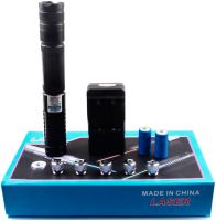 Laser pointer Laser Blue YX-B008 10000mW blue laser with replaceable nozzles up to 50 km, astronomical laser designator on battery B008