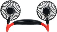 Портативний вентилятор на шию Neck Fan 360° бездротовий шийний спортивний охолоджувач 3 швидкості з акумулятором, LED-підсвічуванням і USB зарядкою