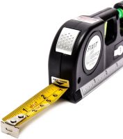 Fixit Laser Levelpro 3 Laser Liquid Level Construction Laser Ruler 2.5 meters Leveling Device with built-in tape measure on batteries