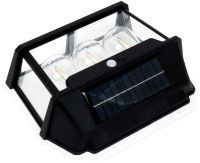Вуличний настінний світильник Coba Solar Wall Lamp HW 999 - 3W акумуляторний підвісний ліхтар на сонячній батареї з датчиком руху 3 лампи 3 режими