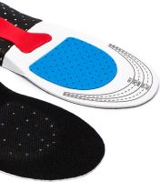Orthopedic insoles size 39-44 with rigid supinator and gel heel AND195 universal trimmed insoles from flat feet, blisters for shoes