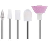 Wireless Manicure and Pedicure Cutter Salon Shaper 5 Nozzles, Manicure Set Nail Grinder Salon Shaper Battery Powered White