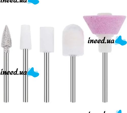 Wireless Manicure and Pedicure Cutter Salon Shaper 5 Nozzles, Manicure Set Nail Grinder Salon Shaper Battery Powered White