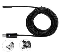 USB Camera Endoscope Android and PC Endoscope 7mm, Flexible Endoscope Camera 2.2 meters 7mm with Backlight, Endoscope Camera for Smartphone, Laptop