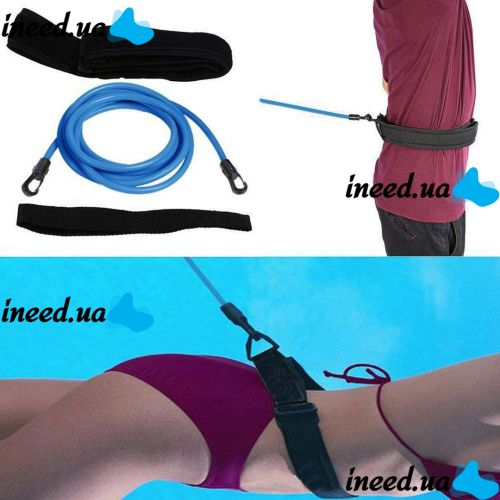 Регульований поясний ремінь для тренувань плавання Swimming Training Belt в басейні, Тренувальні гумки для навчання плаванню дорослих і дітей