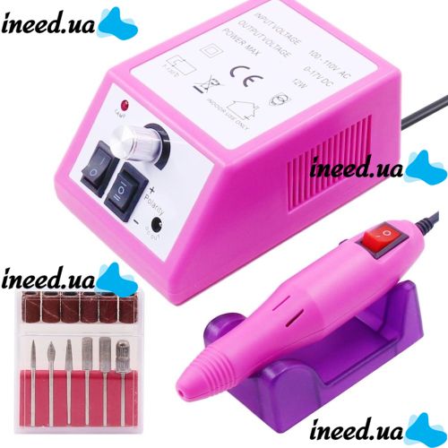 Professional manicure and pedicure cutter Lina Mercedes DM-14 6 nozzles 20000 rpm for polishing 210-ZS 20 thousand rpm Beauty nail machine