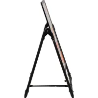 Рекламная флуоресцентная LED доска Fluorecent Board With Stand 50x70см на стойке, светящаяся лед доска на стойке с фломастером и салфеткой Черная