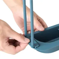 Розсувна Полиця органайзер для раковини Sink rack AD - 1792 для губки і ганчірок, телескопічна поличка сушарка рушники на мийку LY-567 Темно-синя