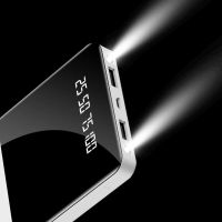Зарядний пристрій УМБ Power Bank 20000 mAh Xiaomi Power Quantus MI 2.1 C 2xUSB повербанк з ліхтариком, зовнішній акумулятор батарея для телефону