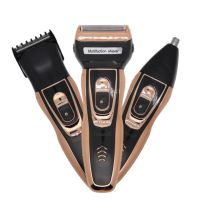 Аккумуляторная мужская электробритва, машинка, триммер Gemei GM-595 Hair Trimmer для бороды и носа, универсальный набор 3 в 1 для стрижки волос Gemmy