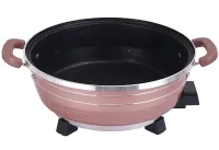 Электрическая двойная кастрюля скороварка Hoffmans HM-3031 8л 32см, 1500W, Электрокастрюля пароварка рисоварка HM3031 от сети Коричневая