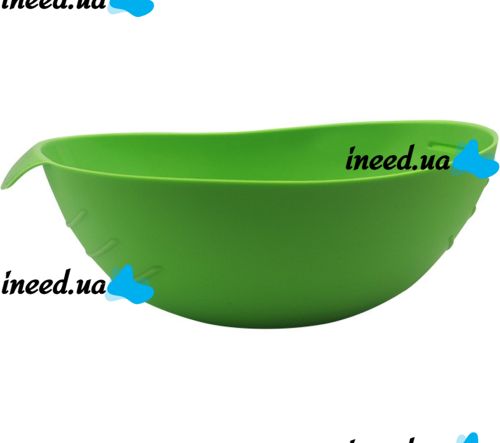 Силіконова миска для випічки Silicone Cooking Pocket 24.5 * 22 см миска-форма, конверт для запікання і готування, кругла форма для кухні Зелена