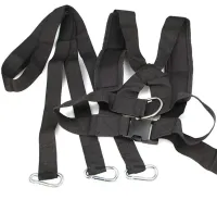 Sports Belts for Body Strength Training Fitness Sled Harness Vest Acceleration Harness with Rings Fitness Belt for Sports Black