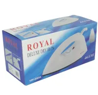Ручной паровой утюг Royal Deluxe Dry Iron YPF-2003A с тефлоновым покрытием для сухой глажки одежды, Электрический 1000W с регулятором температуры