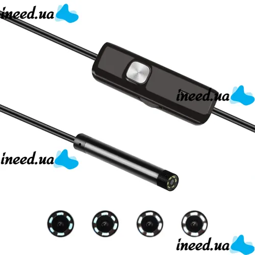 USB Camera Endoscope Android and PC Endoscope 7mm, Flexible Endoscope Camera 2.2 meters 7mm with Backlight, Endoscope Camera for Smartphone, Laptop