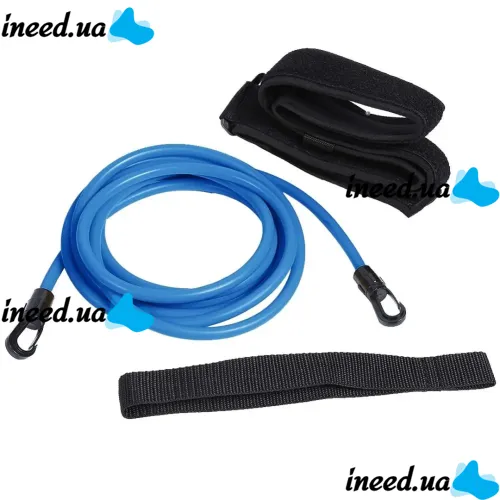 Регульований поясний ремінь для тренувань плавання Swimming Training Belt в басейні, Тренувальні гумки для навчання плаванню дорослих і дітей