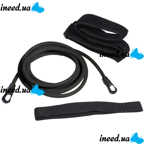 Регульований поясний ремінь для тренувань плавання Swimming Training Belt в басейні, Тренувальні гумки для навчання плаванню дорослих і дітей