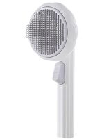 Щітка для вичісування шерсті для тварин Pet Brush pumpkin, Ковтуноріз для чищення підшерстя у собак і котів з кнопкою для грумінгу котів Дешеддер