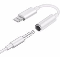 Універсальний кабель аудіо перехідник для навушників Lightning на 3.5 mm Aux Headphone Adapter J-002, Адаптер USB-C для телефону IPhone Білий
