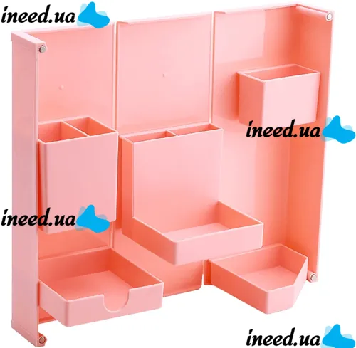Desktop Folding Organizer Folding Storage Box FB-1990 for stationery, Stand case for office and small items for 6 compartments